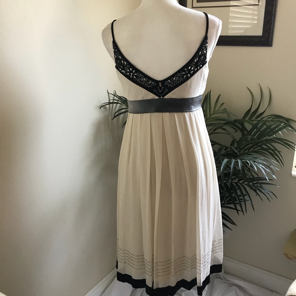 Sue Wong Nocturne Cream Silk Beaded Dress 6* - Picture 6 of 8
